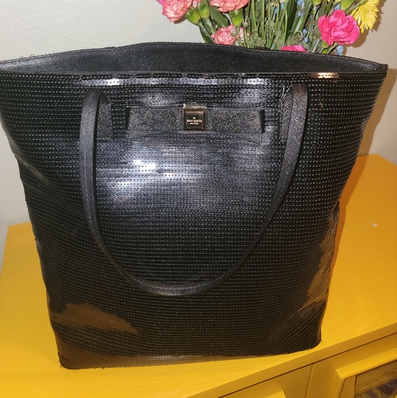 GUC kate spade xl tote sequins blk bag - Picture 2 of 6